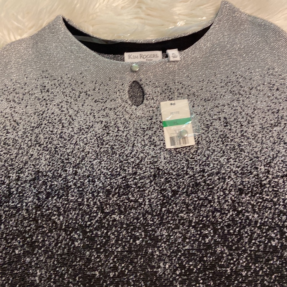 Beautiful Kim Rogers Shirt size PL brand new with tags color silver and black - Picture 8 of 12